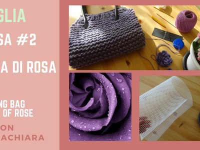Maglia Borsa Viola di Rosa 2 di 4 Knitting Violet of  Rose Tejedo de Punto Bolsa maisonmariachiara