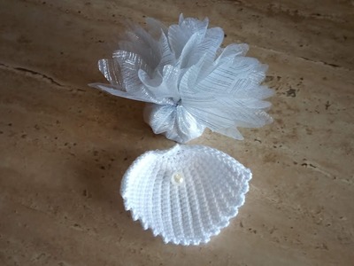 Tutorial #conchiglia con #perla #bomboniera #uncinetto - #Crochet #FishTank #shell #pearl #favors
