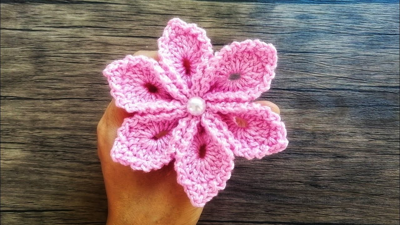 3D Crochet Flower | DIY Fower handmade