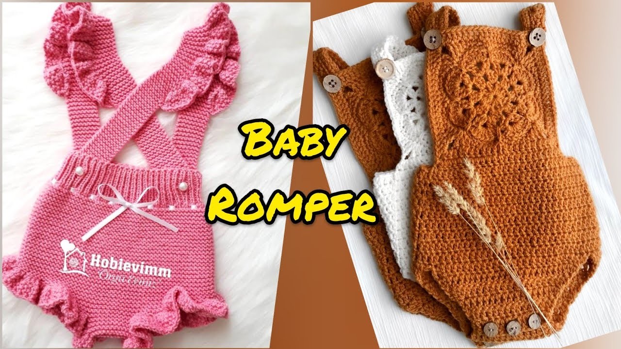 Crochet Baby Romper 6-9 Month