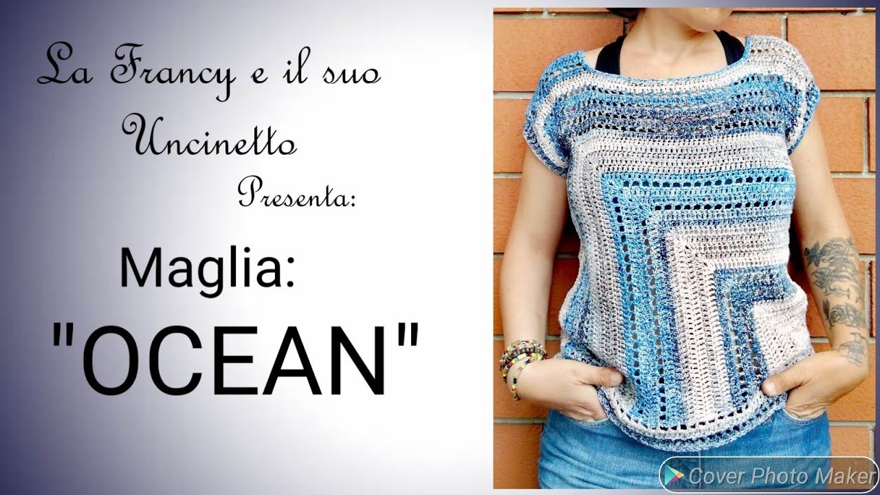 Maglia: "OCEAN" #merceriapuntospillo #uncinettofacile #rosarios4 #creare #crochet