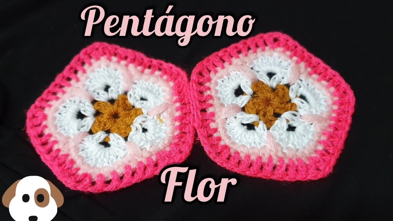 Zurdo:Video tutorial como tejer flor africana  pentågono a crochet Nancy Magno