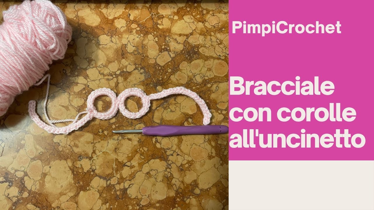 Bracciale con corolle all'uncinetto |PimpiCrochet|