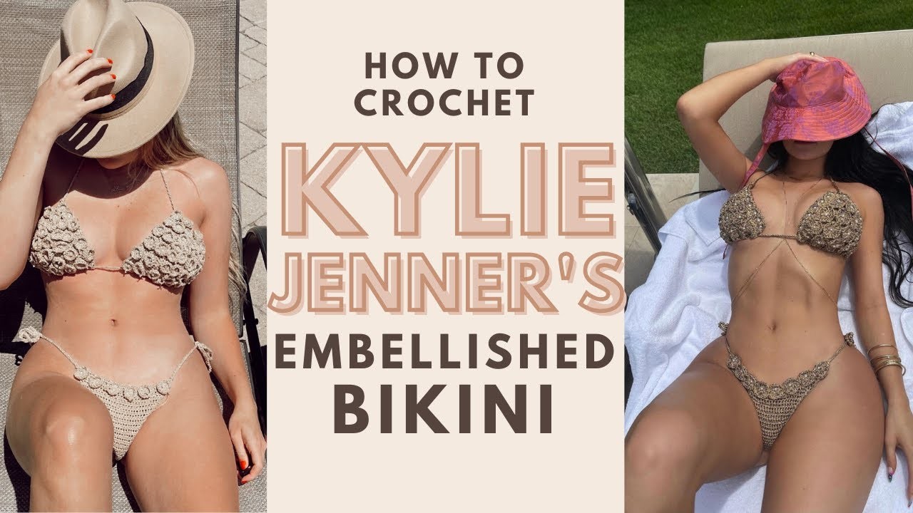 Crochet Kylie Jenner's Embellished Bikini! Tutorial #KylieJenner