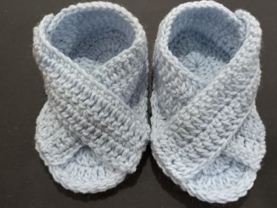 Tutorial Crochet baby flip flop