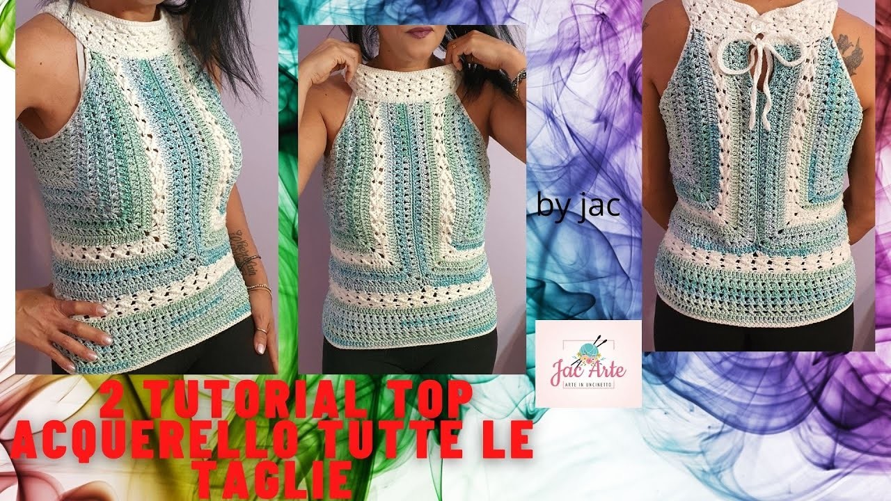 ⭐2 TUTORIAL TOP ACQUERELLO TUTTE LE TAGLIE⭐