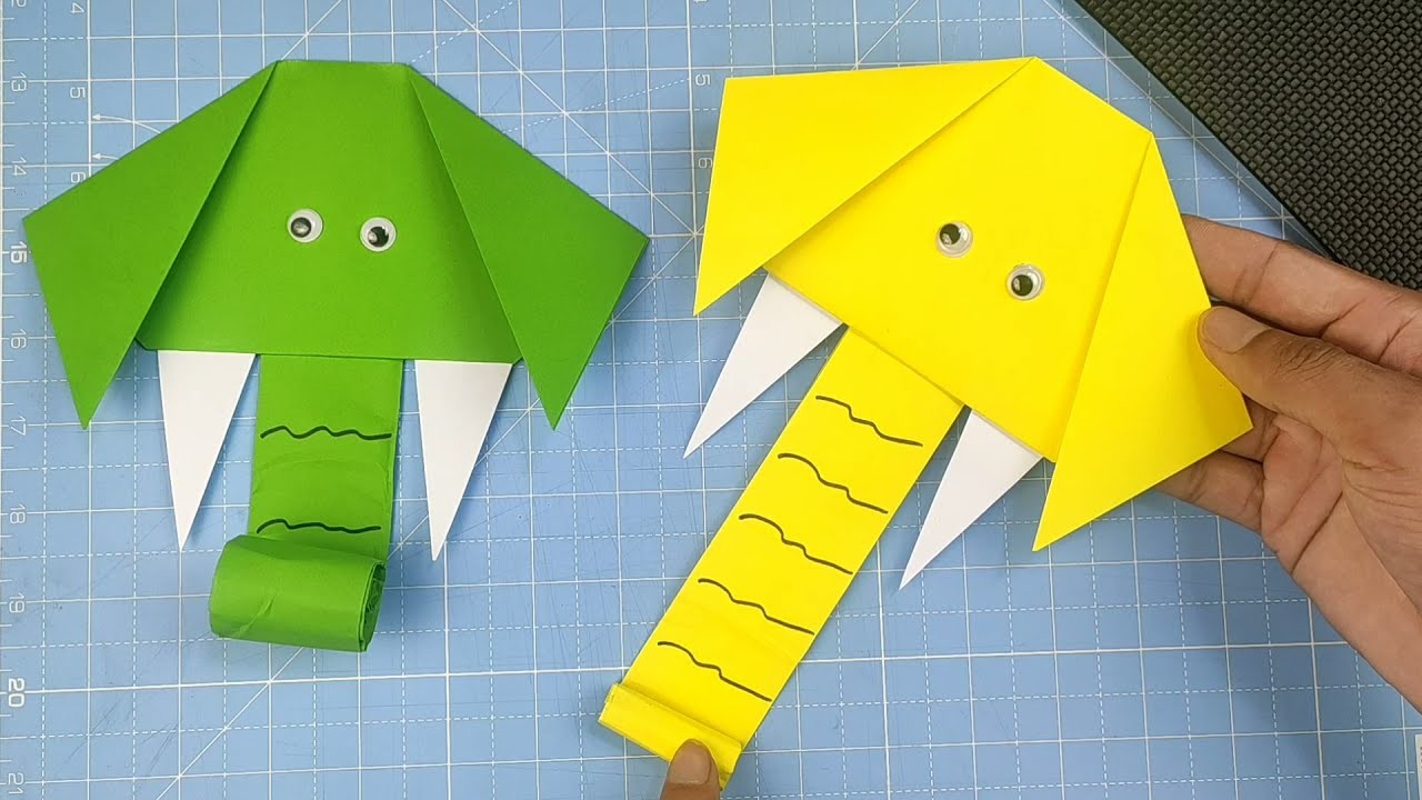 How to make a paper elephant. Origami elephant. Paper elephant. бумажный слон. elefante de papel