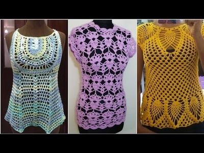 Crochet Flower motif based beautiful casual comfortable tops