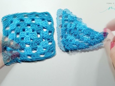 Piastrelle Granny tutorial uncinetto.crochet ????ferri e uncinetto con Mari ????