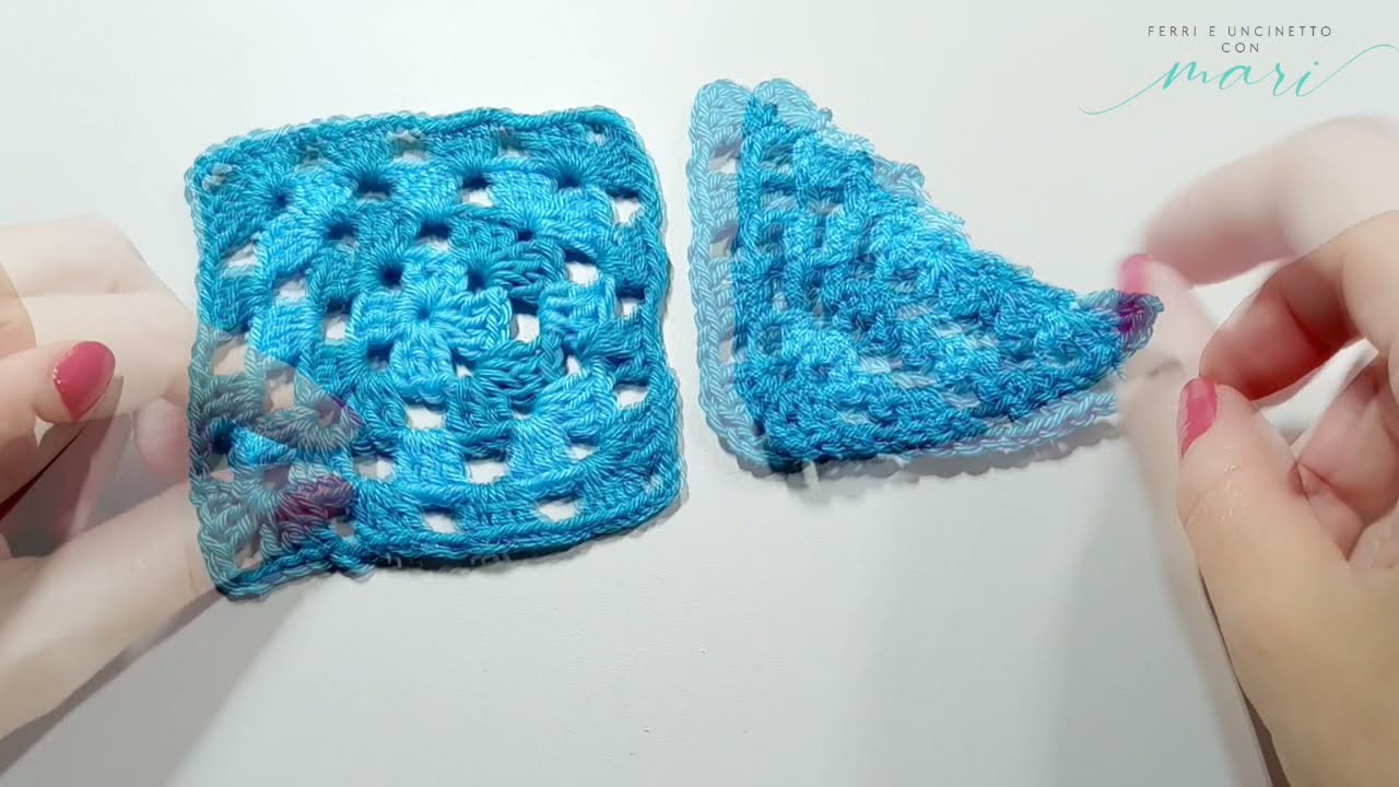 Piastrelle Granny tutorial uncinetto.crochet ????ferri e uncinetto con Mari ????