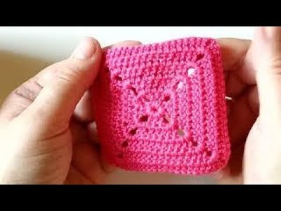 Crochet mattonella granny piena