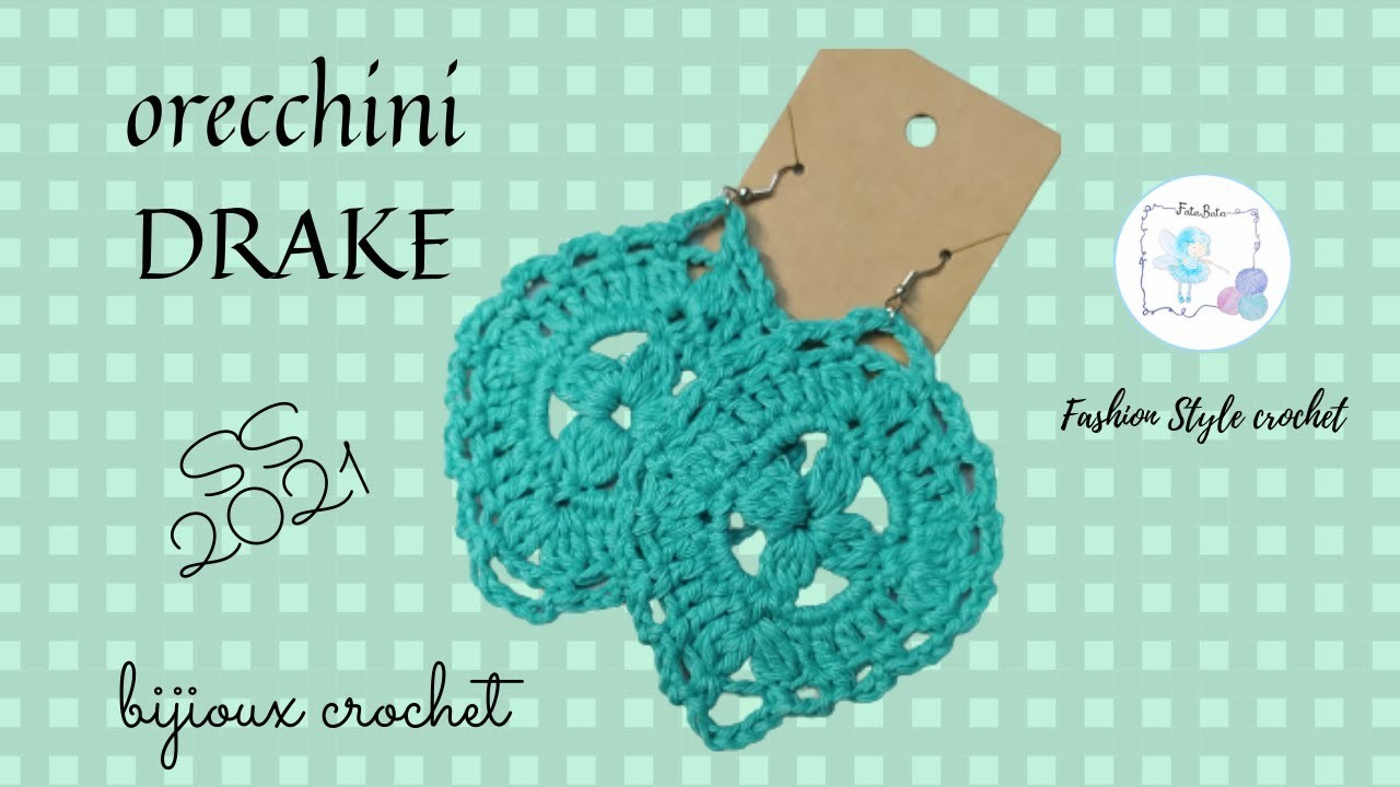 TUTORIAL: Orecchini DRAKE #bijouxcrochet #facilecrochet #orecchinialluncinetto #fattoamano #fatabata