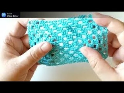 Crochet granny , come realizzare una mattonella rettangolare forata