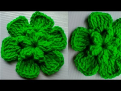 Crochet popcorn flower design.কুশিকাটার