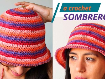 Como tejer sombrero de ala corta a crochet | Tutorial paso a paso fácil | Ideas by Lita