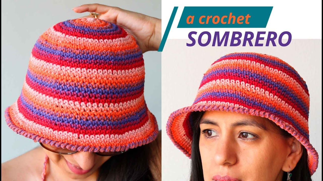 Como tejer sombrero de ala corta a crochet | Tutorial paso a paso fácil | Ideas by Lita