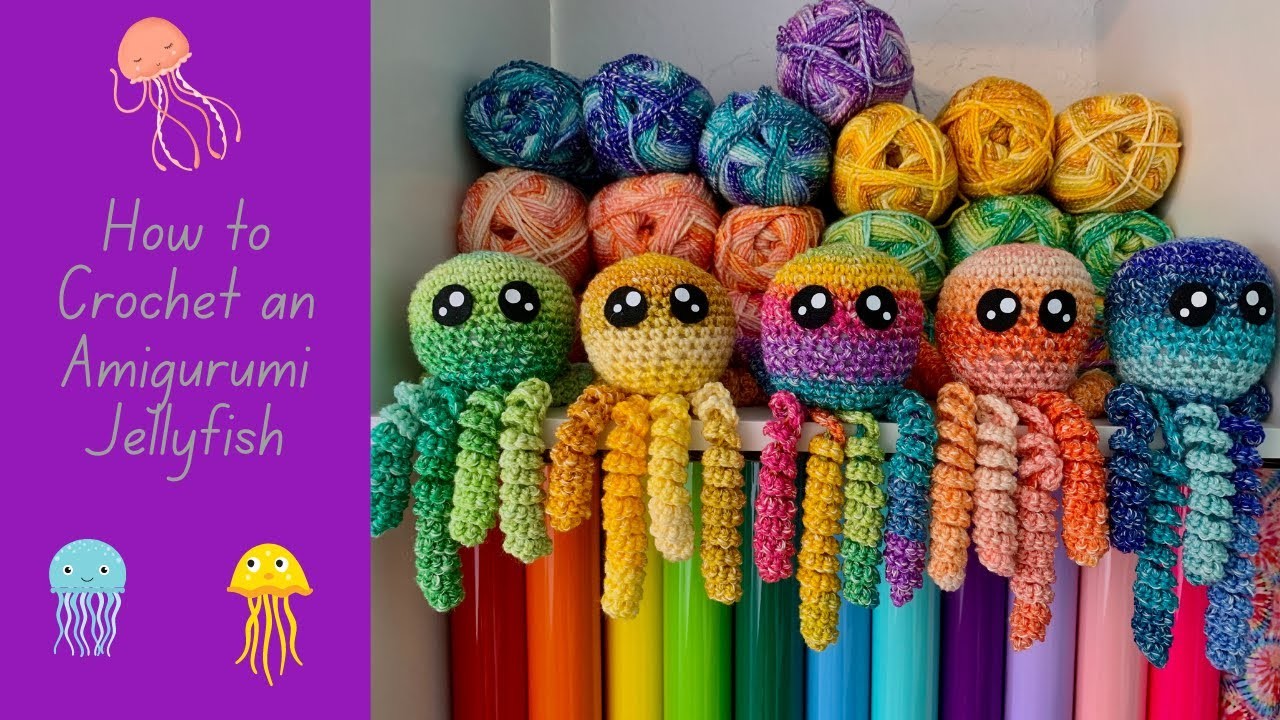 Jellyfish Crochet Pattern, Amigurumi Crochet, Free Crochet Pattern Tutorial
