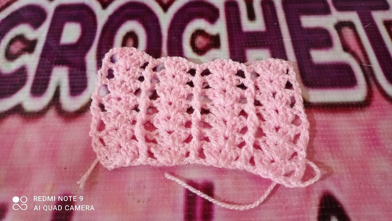 Teje facil y rápido bonito punto a crochet para mantita de bebé