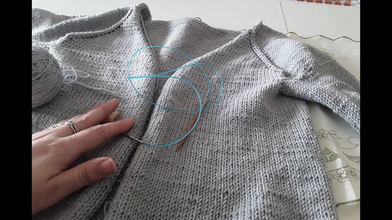 Come riprendere e rifinire le maglie dello scollo di una maglia ai ferri 1.2
