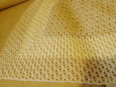 Copertina neonato a uncinetto archetti a V (Crochet Baby Blanket)