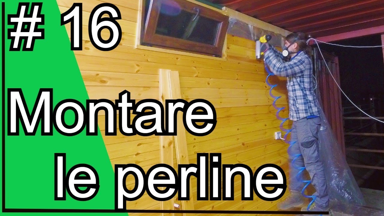 Costruire una Casa Container # 16 Montaggio Perline di pino verniciate