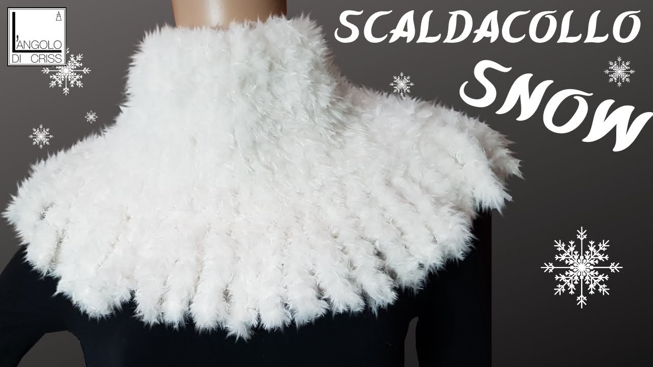 TUTORIAL scaldacollo all'uncinetto "SNOW"