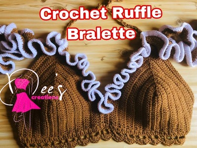 Crochet Ruffle bralette tutorial