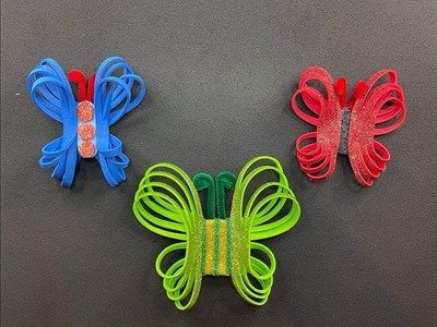 DIY.Come creare Farfalle di Fommy Gomma EVA Foamy Foami Fomi. Butterfly Mariposa