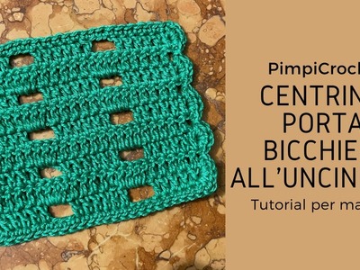 Centrino.Porta bicchiere all'uncinetto|Tutorial per mancini|PimpiCrochet|