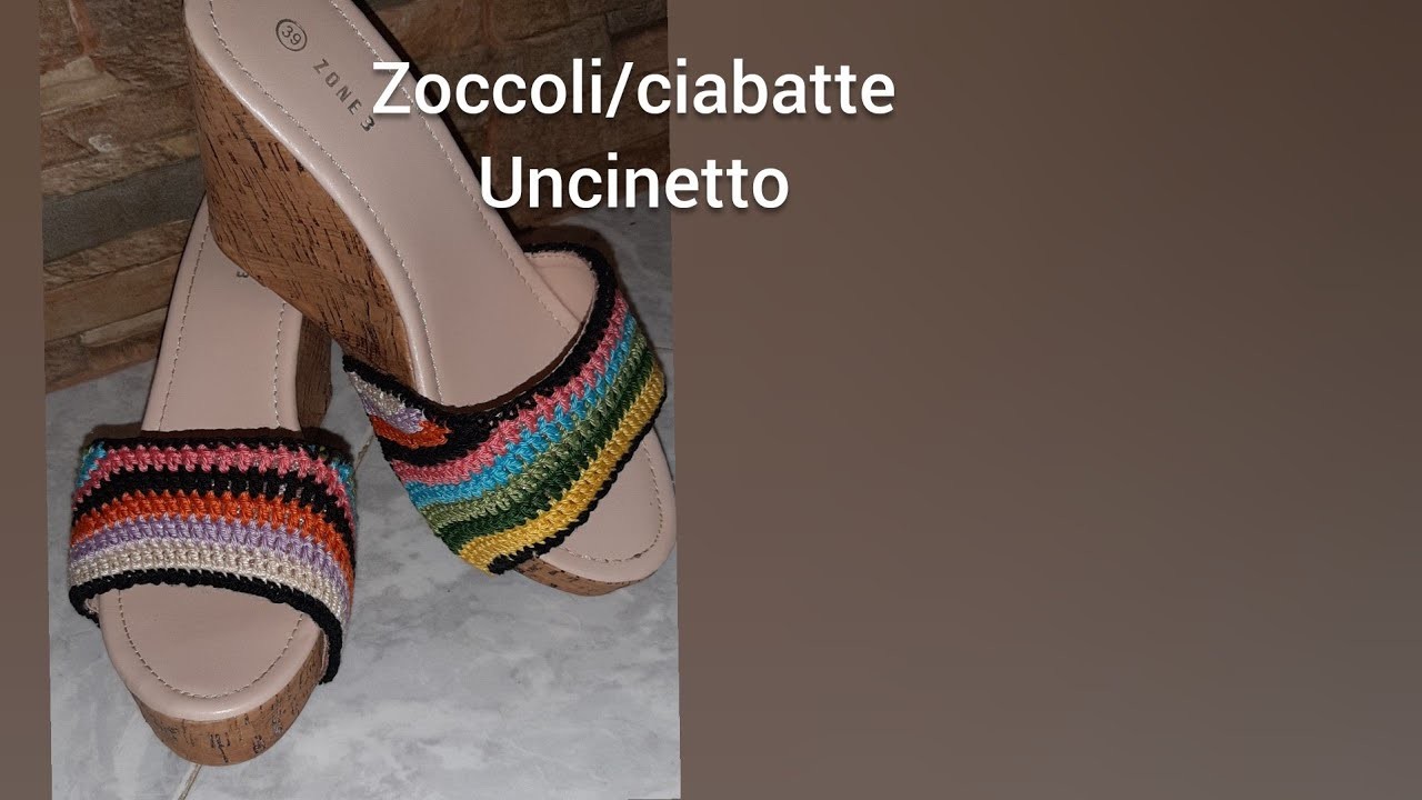 Zoccoli.ciabatte uncinetto.riciclo creativo