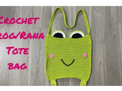 Crochet Frog.Rana Tote Bag