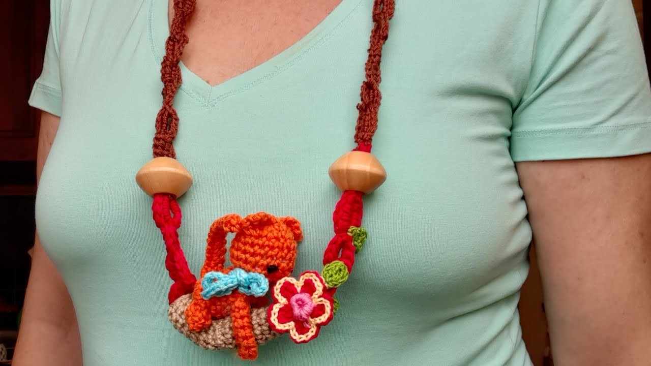 Crochet- Spiegazione collana con gattino #amigurumi #necklace #crochet