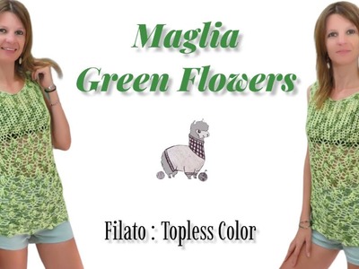 Maglia Green Flowers