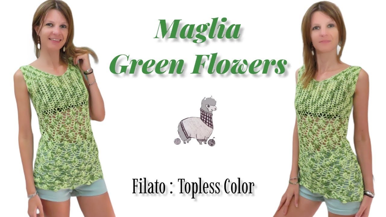 Maglia Green Flowers