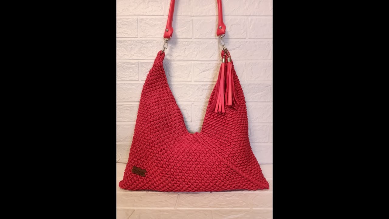 Crochet Handbag. bolsa.çanta  (subtitles available) - شرح شنطة كروشيه