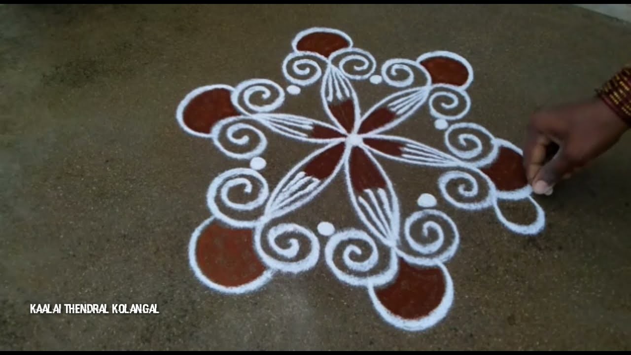 Varalakshmi special flower designs padi kolam rangoli kolam@KaalaiThendralkolangal