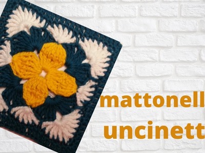 Mattonella uncinetto square crochet , azulejo de ganchillo