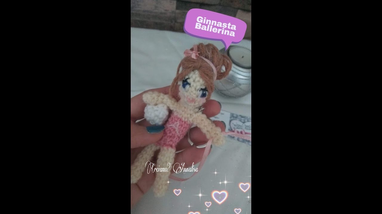 Amigurumi doll portachiavi crochet uncinetto ballerina doll ginnasta bambola