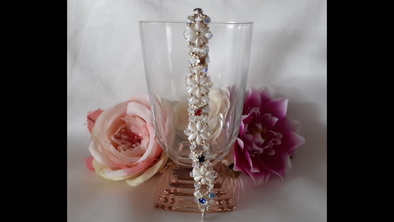 DIY Tutorial bracciale Annika, easy beaded jewelry, whithe bracelet tutorial.