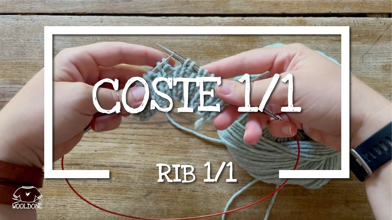 Lavoro a maglia: il Punto Coste 1.1 o Rib Stitch 1.1