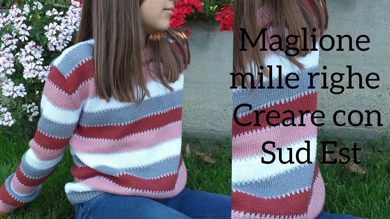 Maglione mille righe \ ferri cniting