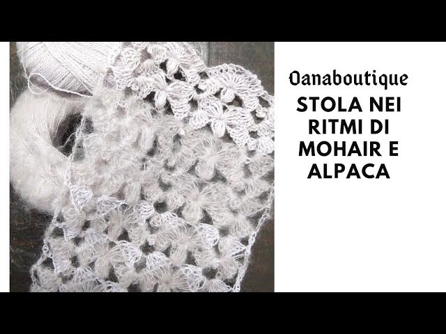 Stola nei ritmi di alpaca &mohair