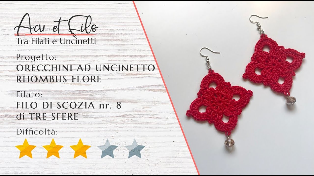 Tutorial orecchini ad uncinetto "Rhombus Flore"