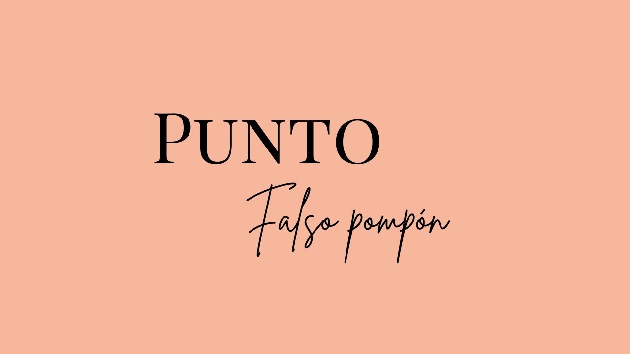 Punto falso pompón (crochet)