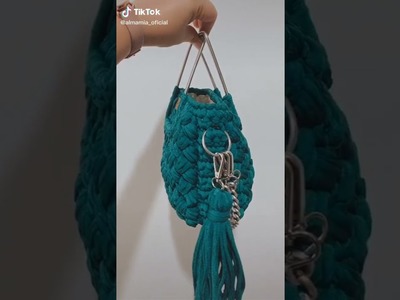 Bolso ELEGANTE tejido a crochet!!! #BolsoAzúl #crochet #azul #bolsa #bolsoElegante. #bolsoHermoso
