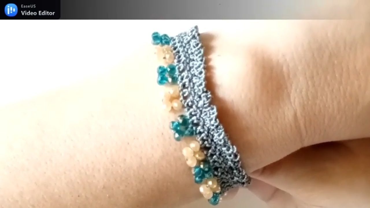 Bracciale in crochet Harvard