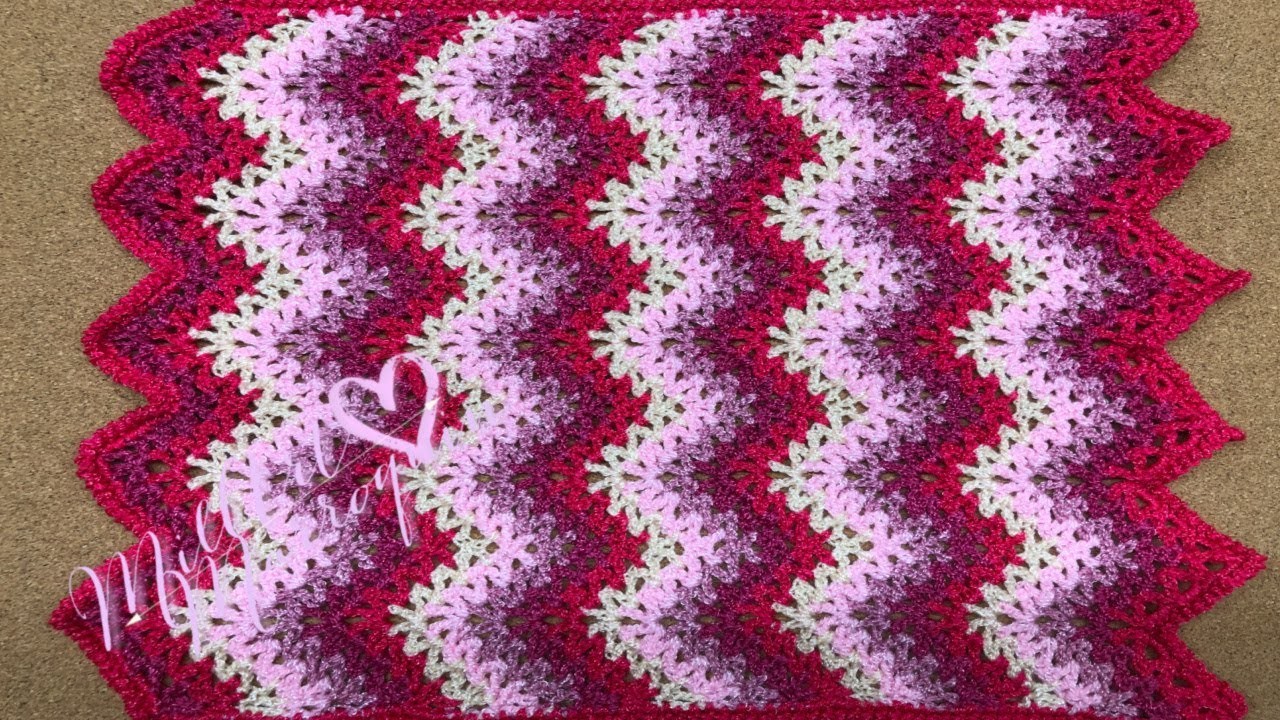 Cobija Crochet Multicolor Zig Zag (cc)