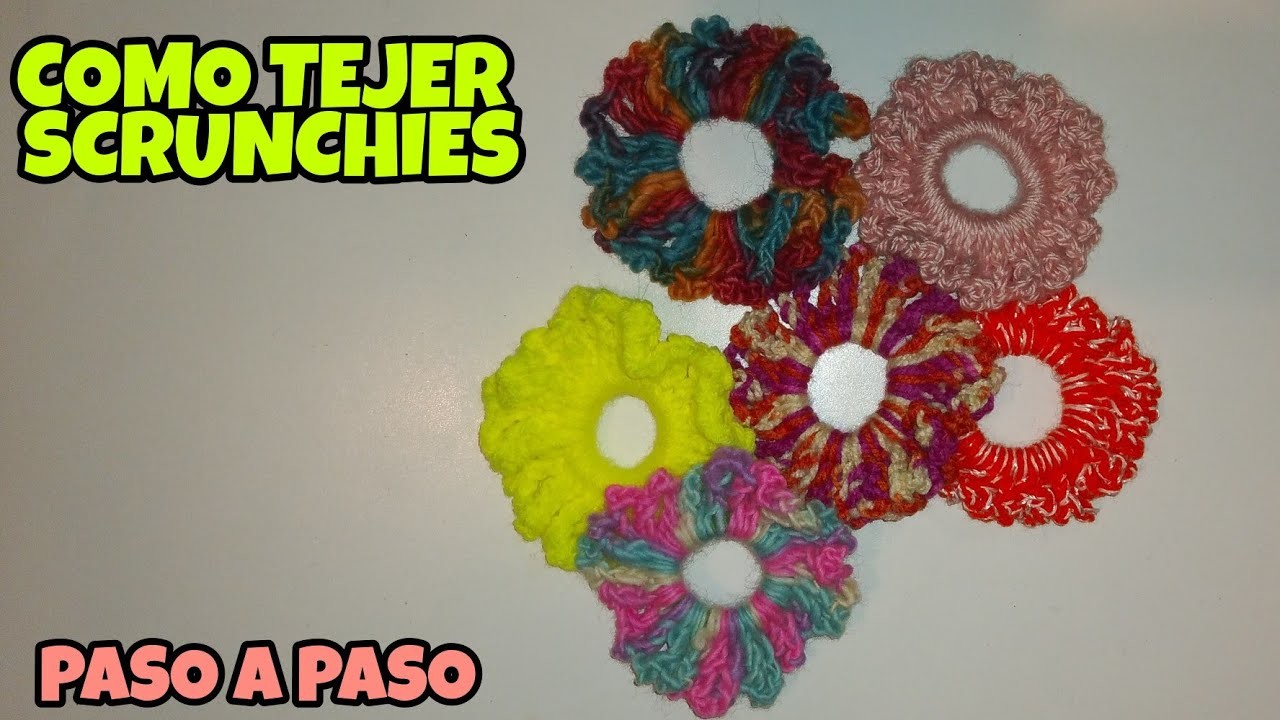 Como tejer scrunchies al crochet