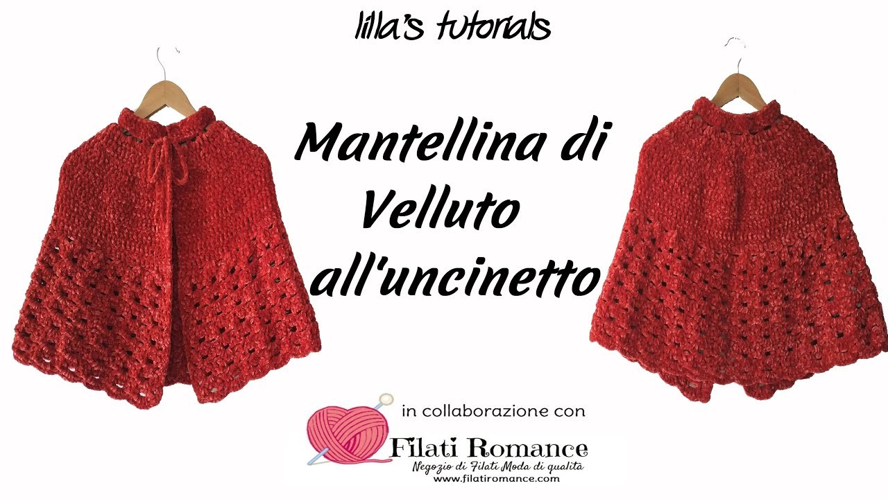 Mantellina di Velluto all'uncinetto. collaborazione con Filati Romance.com