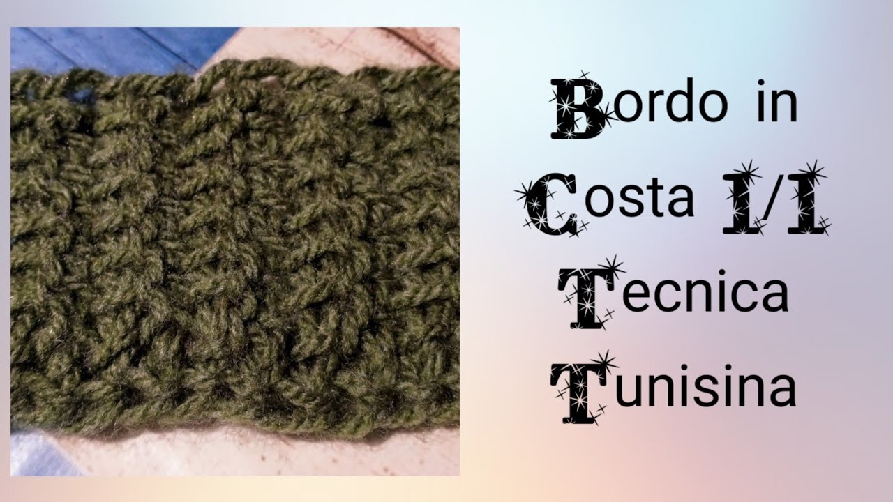 Uncinetto tunisino Bordo elastico costa 1.1 #Elastic edge on the back 1.1 #Tunisiancrochet